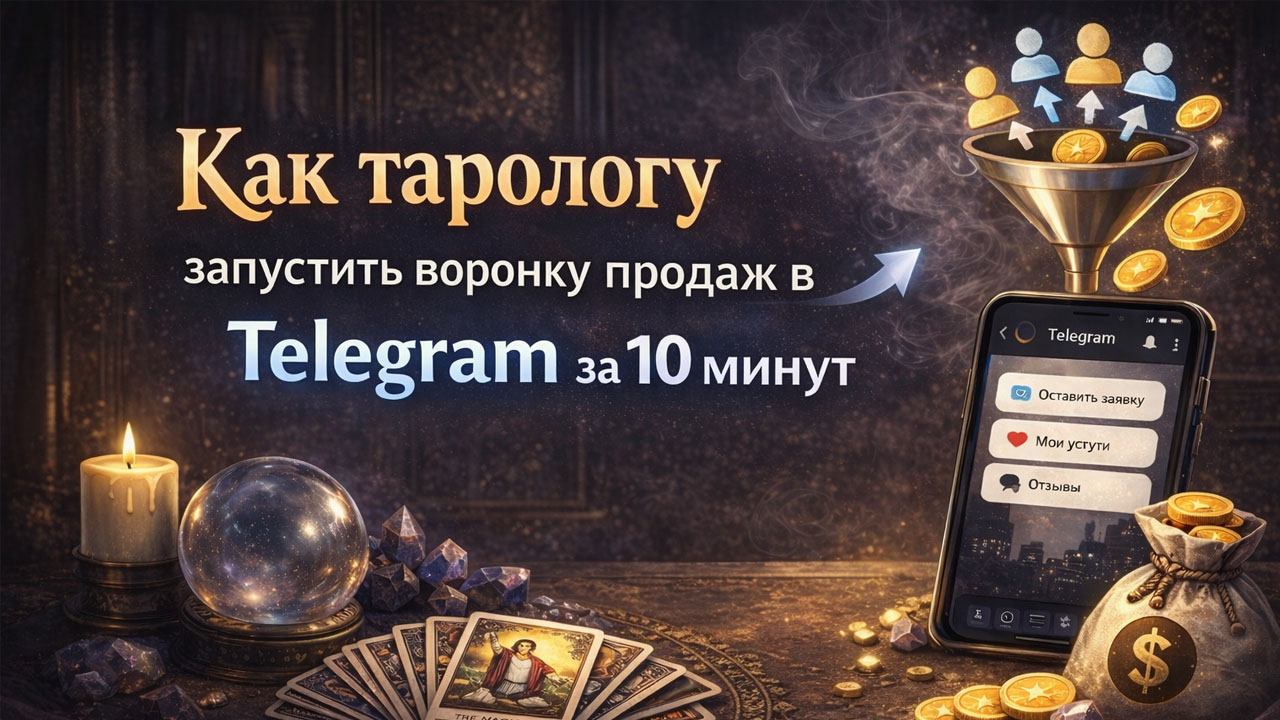 Как тарологу запустить воронку продаж в Telegram за 10 минут