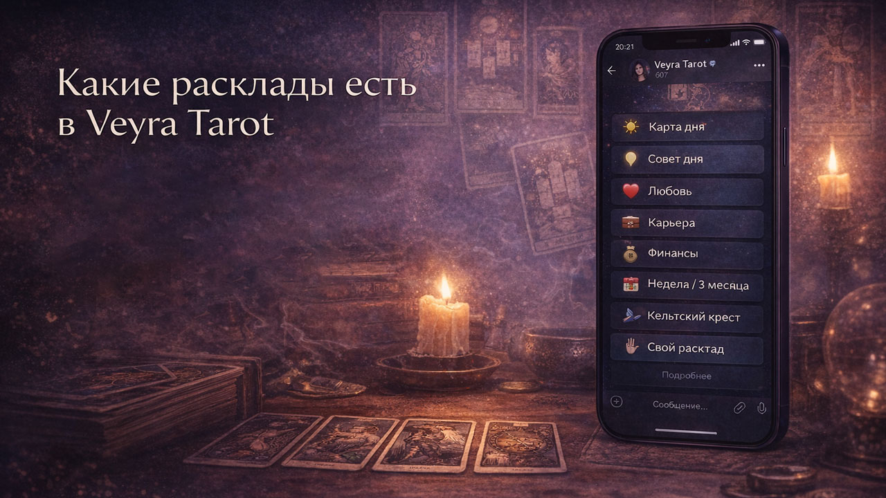 Расклады в Veyra Tarot: как выбрать, как читать результат и отслеживать свой путь